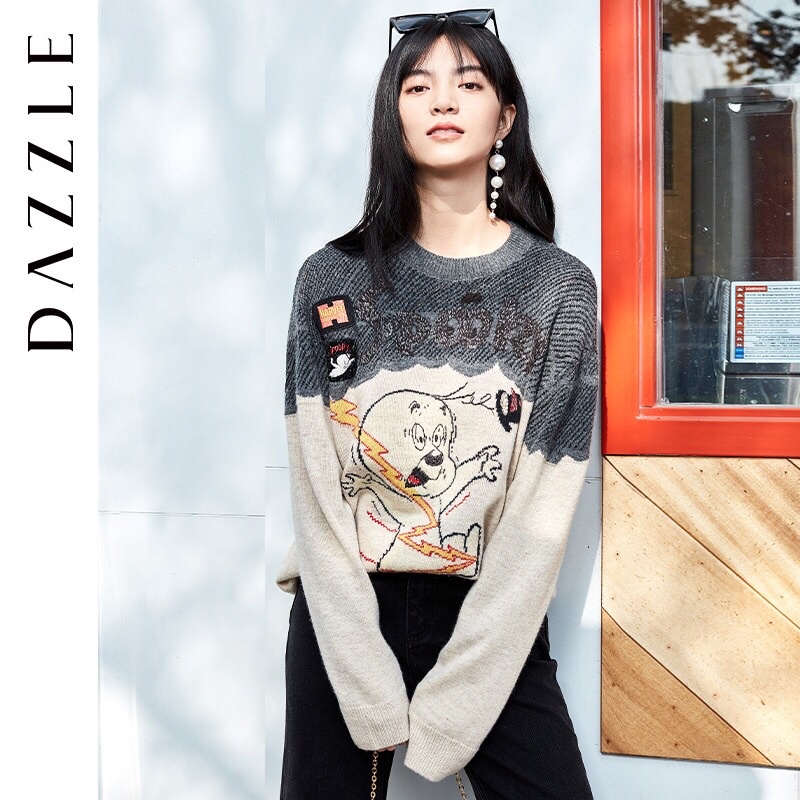 Áo len hoạ tiết Dazzle