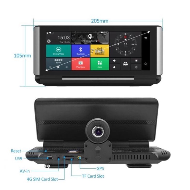 [NEW 2020 GIÁ SỐC] CAMERA HÀNH TRÌNH TAPLO Model 804 4G ANDROID 7 INCH WIFI T98 | BigBuy360 - bigbuy360.vn