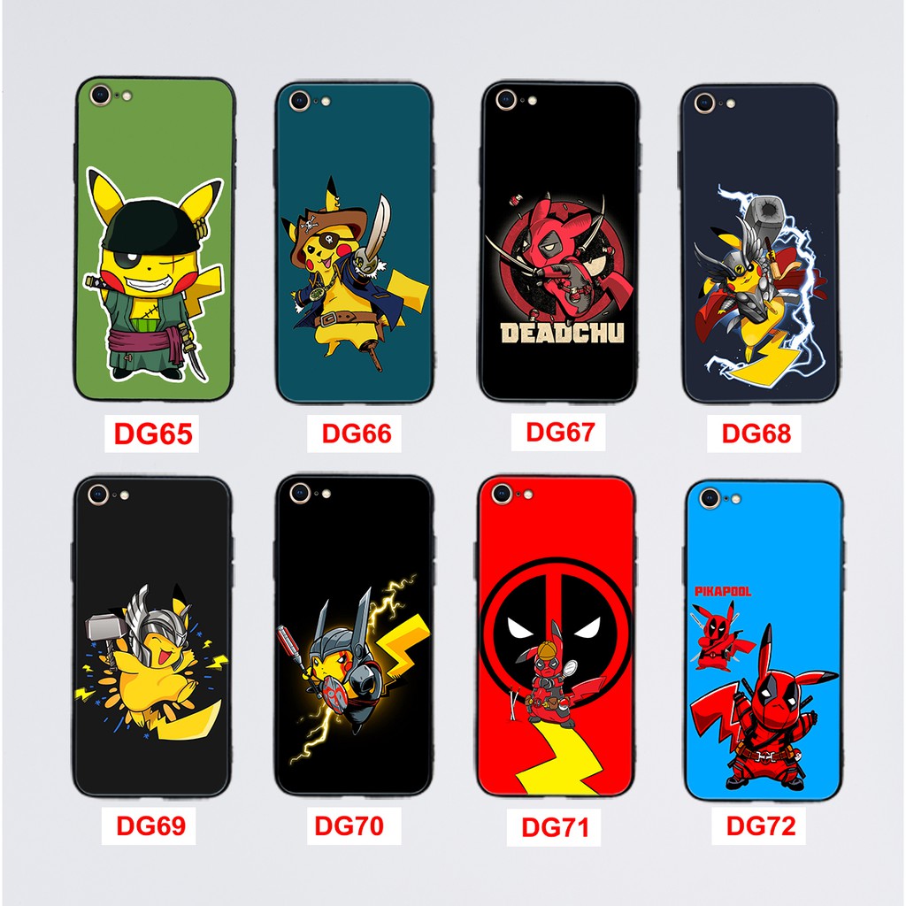 Ốp Lưng Iphone 6/6s -6/6splus- 7/8 In Hình Siêu Anh Hùng Pikachu Siêu Ngầu - Cute