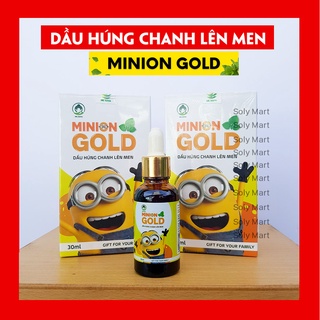 Dầu Húng Chanh Lên Men Minion Gold 30mL Tinh Dầu húng chanh giúp cải thiện ho khò khè nghẹt mũi ở trẻ em