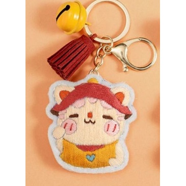 Móc Khóa Thêu hình cặp đôi Xinh Xắn- Làm thủ công thêu/ gói nguyên liệu tự làm / diy keychain kit thêu/ bách hóa na na