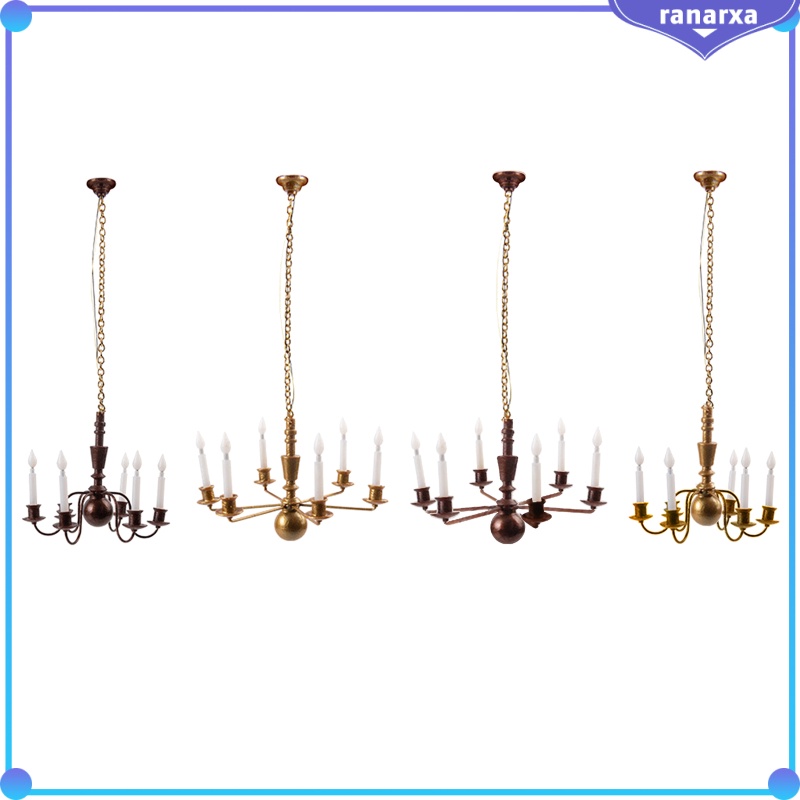 Đèn Chùm Gắn Trần Nhà Phong Cách Vintage Châu Âu