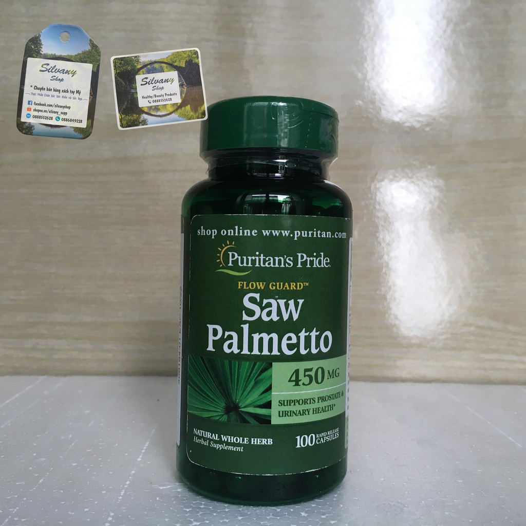 Saw Palmetto 450 mg Puritan's Pride - Hỗ Trợ Tuyến Tiền Liệt Và Tiết Niệu | Thế Giới Skin Care