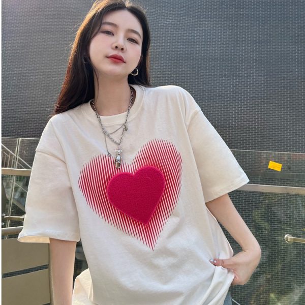 Áo Thun Tay Ngắn Cổ Tròn In Họa Tiết Thời Trang Dành Cho Nữ