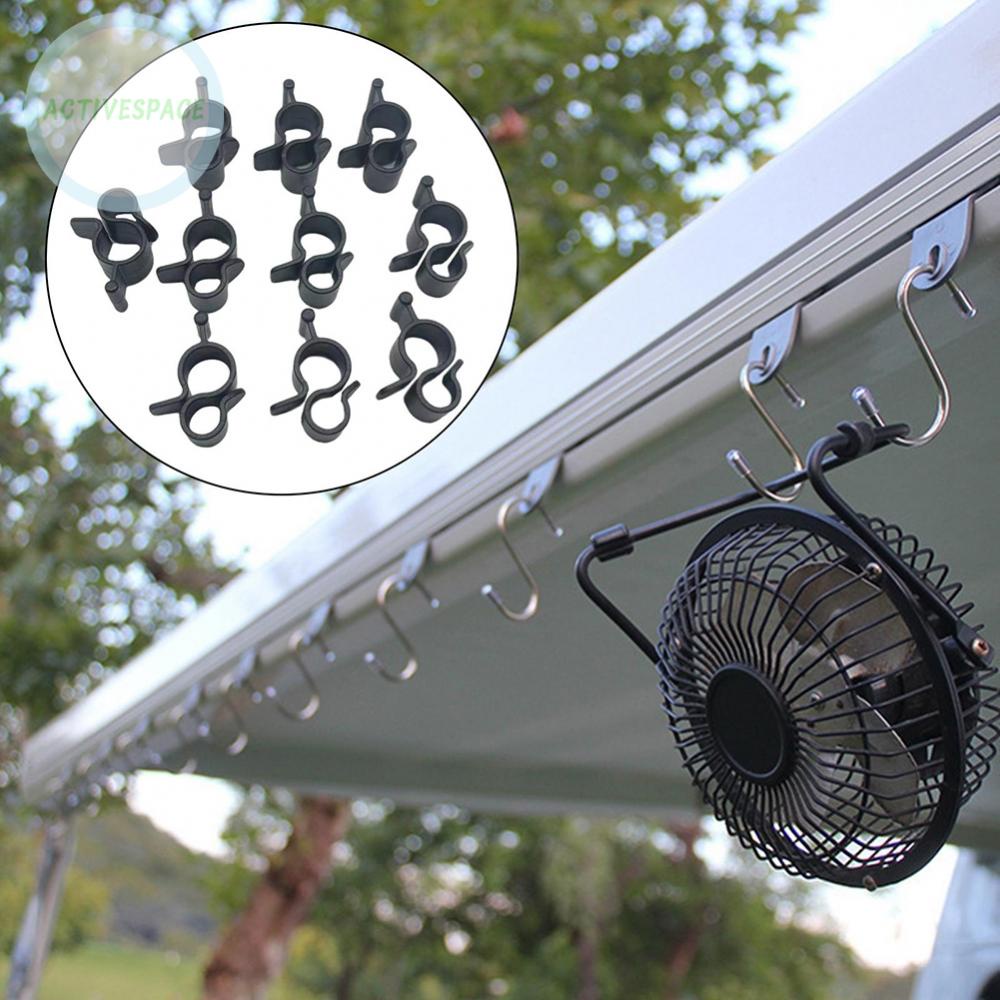5x Camping Awning Hooks Clips RV Tent Hangers Light Hanger For Caravan Campers