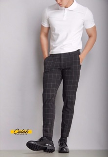 Quần Tây CARO ĐEN Ống Côn