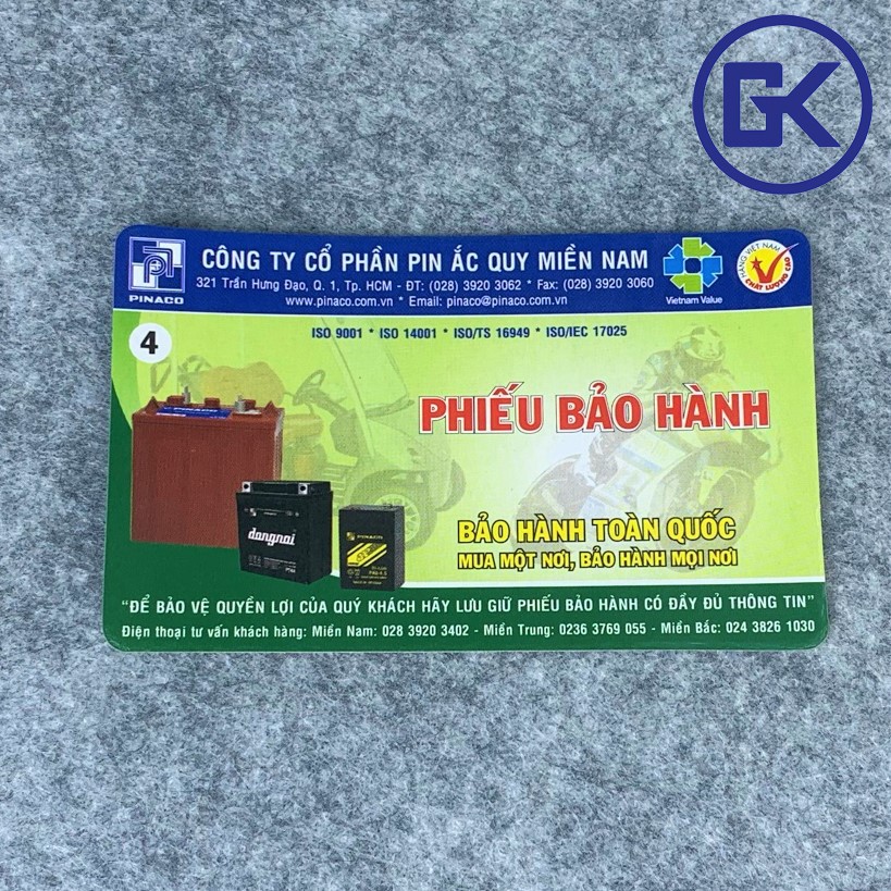 [Bảo hành 6 tháng toàn quốc] Ắc quy khô 6V Đồng Nai PINACO PA6 4.5 (Ô  tô điện trẻ em , quạt tích điện , .....)