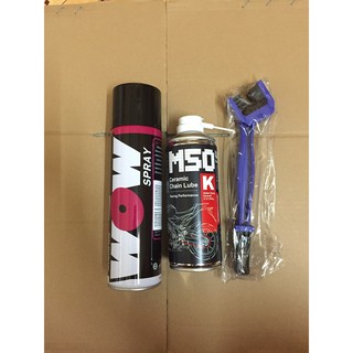 Vệ sinh sên WOW Lube71 600ml , Dưỡng sên M50 Voltronic 400ml