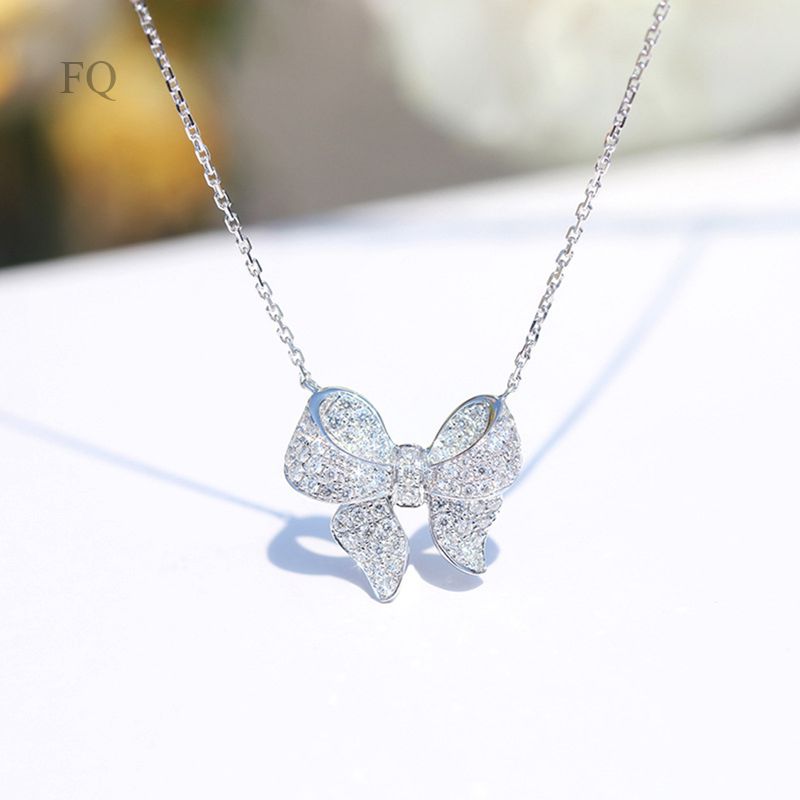 Vòng cổ hợp kim mặt nơ đính đá sang trọng thời trang cho nữ