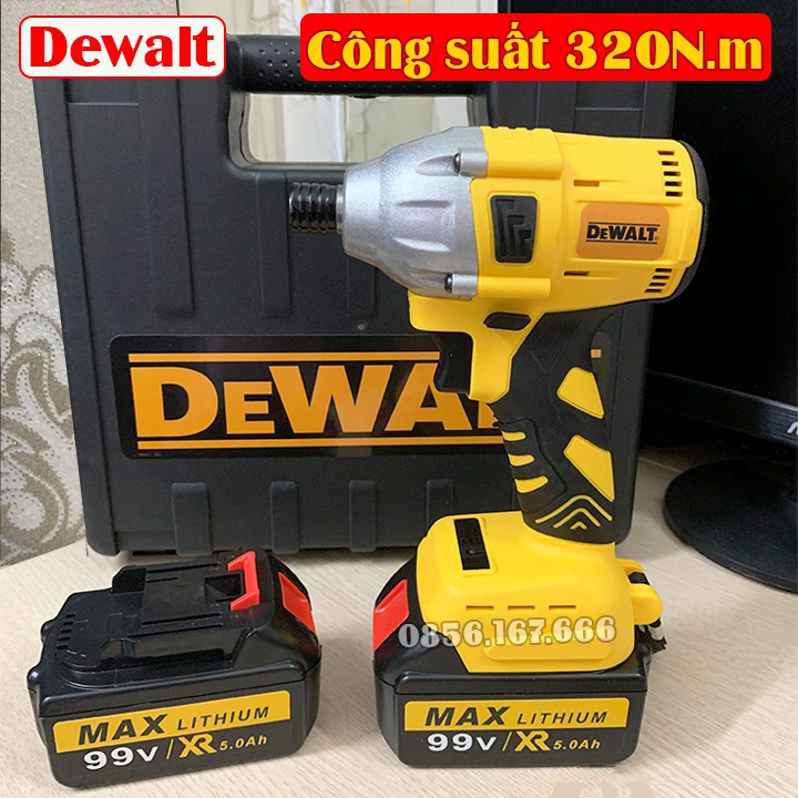 Máy chuyên bắt vít DEWALT 99V - Bắn Vít dùng Pin 10 CELL - 100% Lõi Đồng - KHÔNG CHỔI THAN