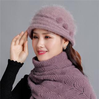 Nón Lông Thỏ Thời Trang Xinh Xắn Ấm Áp Cho Nữ