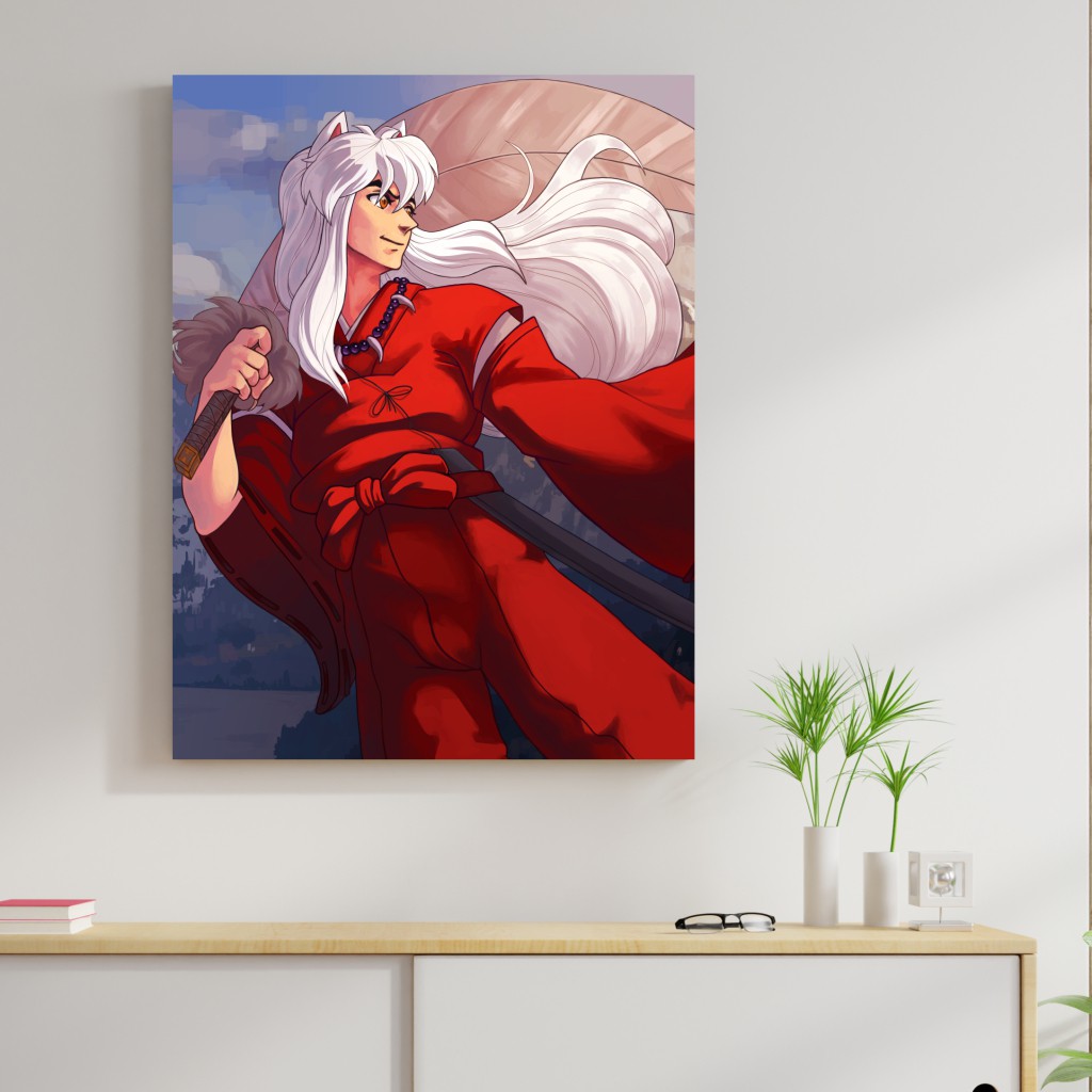 Tấm Áp Phích Bằng Gỗ Hình Inuyasha Ver 4 '' X 30cm