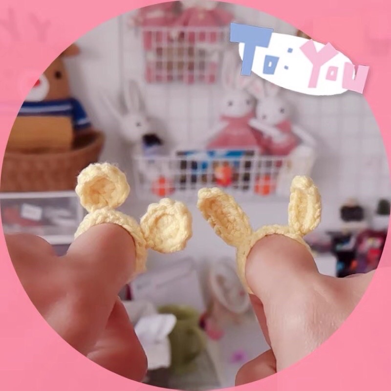 NHẪN LEN Đôi hình tai thỏ , gấu dễ thương . nhẫn cho cặp đôi