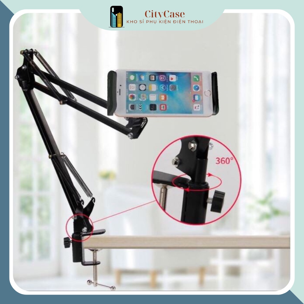 Giá đỡ kẹp điện thoại Ipad chắc chắn tiện lợi xem phim ở đầu giường bàn - CITYCASE