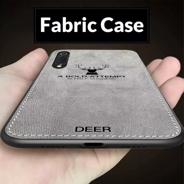 Ốp lưng Xiaomi Mi 9 SE chống sốc vải đầu hươu cao cấp thời trang
