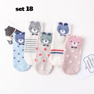 Set 5 Đôi Tất, Vớ trẻ em size 32 trở lên Cute Phong Cách Hàn Quốc