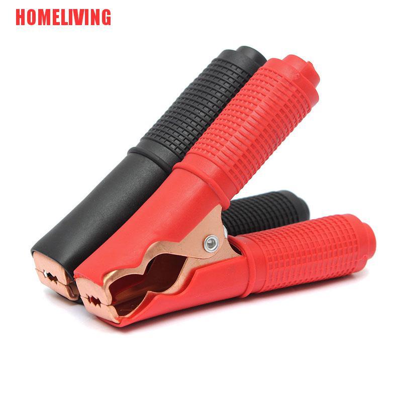 Set 2 Kẹp Cá Sấu Kiểm Tra Ắc Quy Xe Hơi Màu Đỏ + Đen