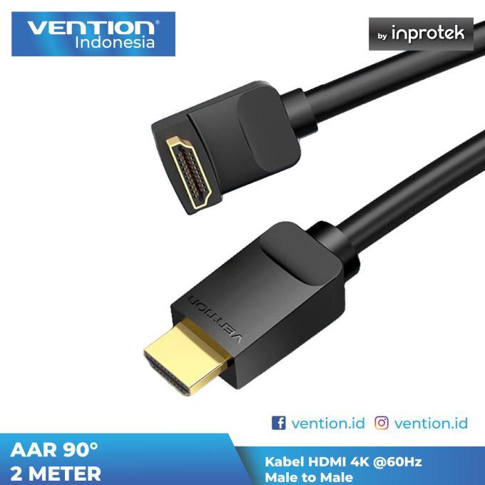 Vention Dây Cáp 2m Hdmi V2.0 90 / 270 Độ 4k Tốc Độ Cao 270 Độ Aaq | BigBuy360 - bigbuy360.vn