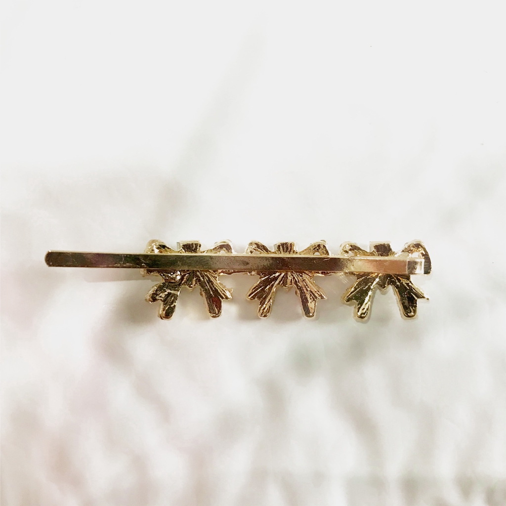 Kẹp tóc kiểu nơ đính đá phong cách Âu Mỹ ngọt ngào dễ thương