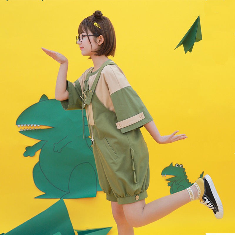 [Sẵn Hàng]♥️Set bộ áo+Yếm khủng long(ảnh thật)Size S->XL | BigBuy360 - bigbuy360.vn