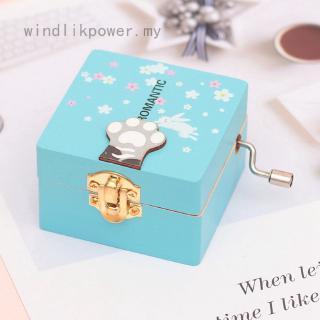 Hộp Nhạc Gỗ Hình Cối Xay Gió Trang Trí Giáng Sinh Lãng Mạn