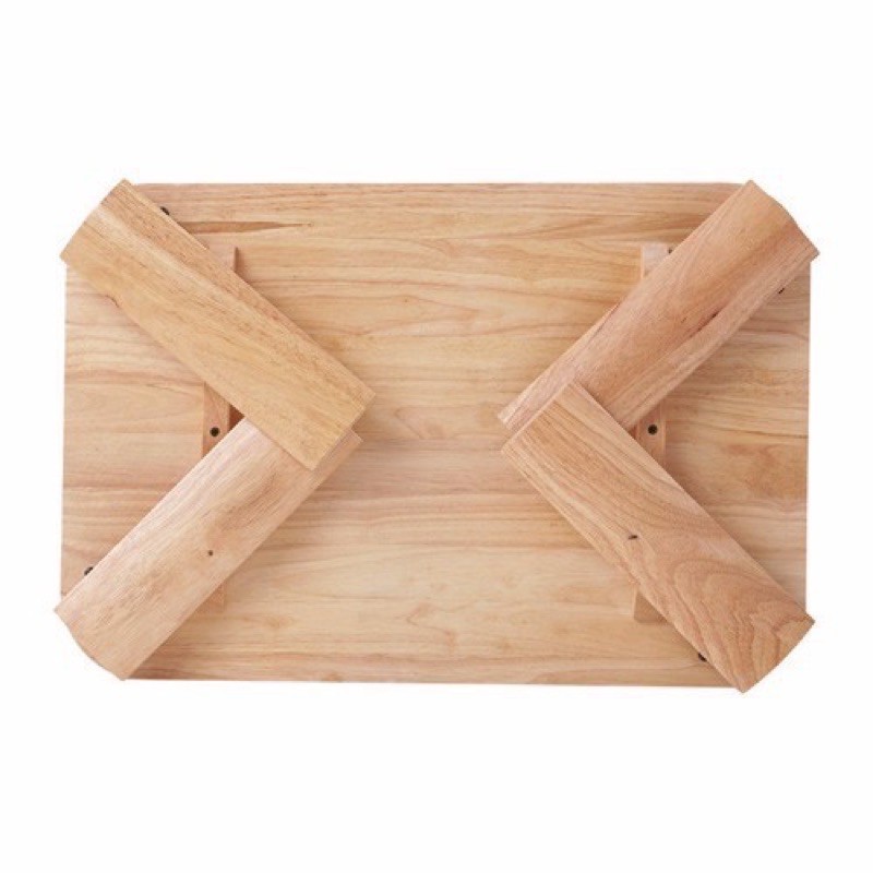 Bàn ăn bằng gỗ chân xếp gọn 47wood kích thước 60x90cm - Bàn gỗ chân gập bằng gỗ cao su cực bền và chắc chắn