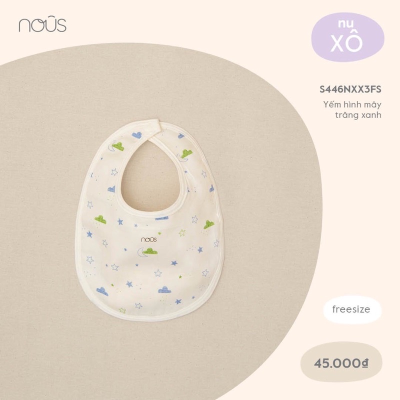 Yếm Xô Nous họa tiết dành cho bé trai, bé gái