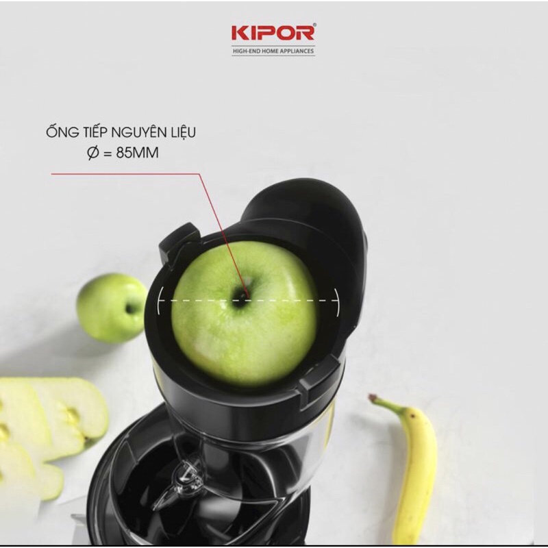MÁY ÉP CHẬM KIPOR 3 CHỨC NĂNG: ÉP - LÀM KEM - VẮT CAM. Tặng 1 máy gọt hoa quả