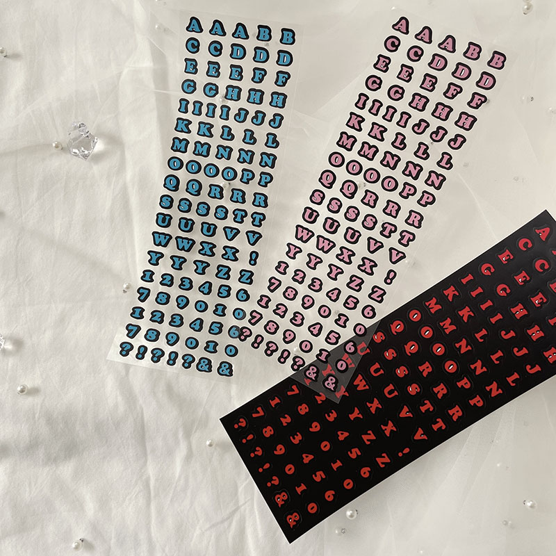 Nhãn dán hình trái tim chữ cái xinh xắn dùng trang trí