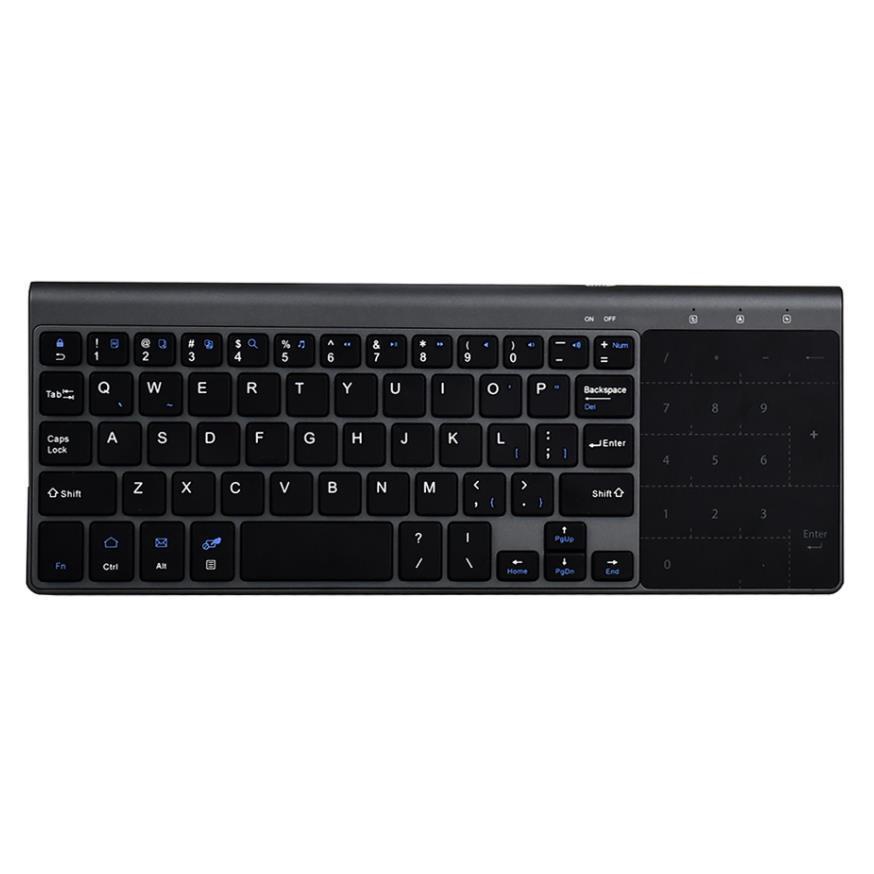 Bàn phím không dây HAPPY HOMLIV 2.4ghz 2 trong 1 có touchpad và bàn phím số cho Android Box Smart TV laptop