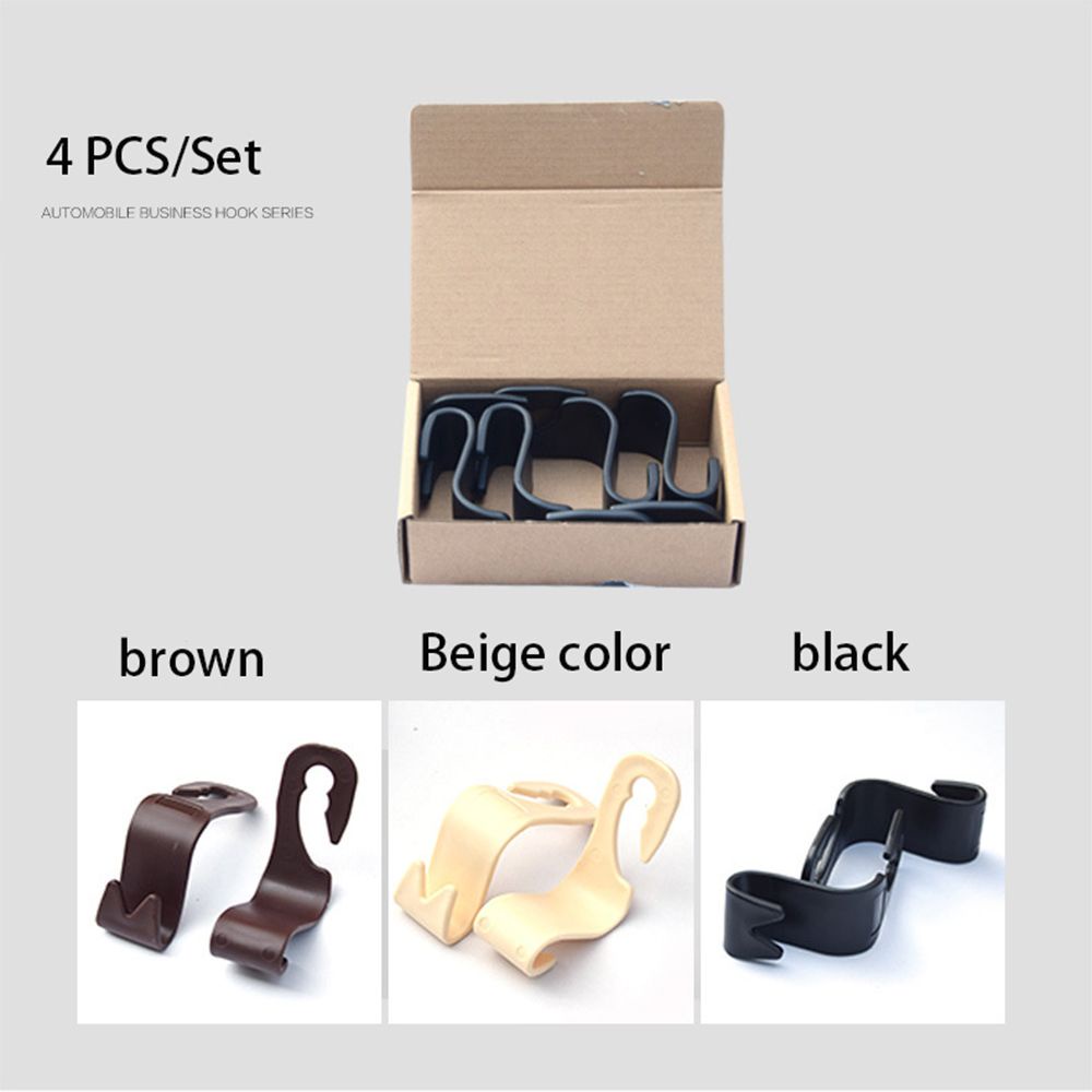 Set 4 Móc Treo Đồ Gắn Lưng Ghế Xe Hơi Đa Năng Tiện Dụng