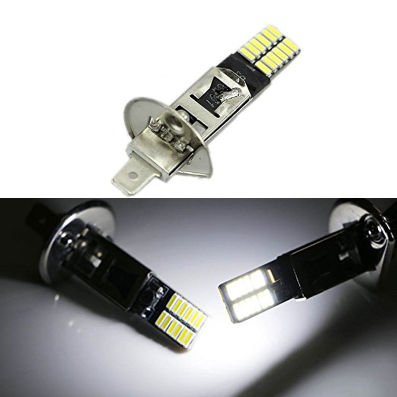 1 Bóng Đèn led h1 h3 t10 4014 24smd 12v 8w 6000k Siêu Sáng Cho Xe Hơi