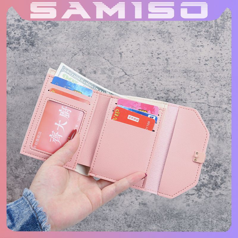 Ví nữ ngắn đẹp cầm tay mini nhỏ gọn bỏ túi nhiều ngăn dễ thương NG36 | BigBuy360 - bigbuy360.vn