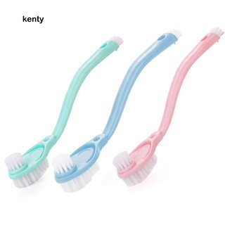 Bàn chải 2 mặt vệ sinh giày dép cán dài tiện dụng