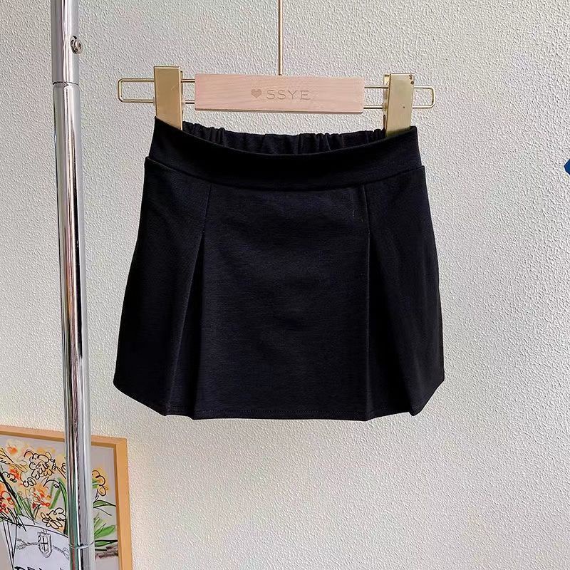 Bộ Áo Thun POLO Tay Ngắn Kèm Quần Culottes Thời Trang Mùa Hè Dễ Thương Cho Bé Gái