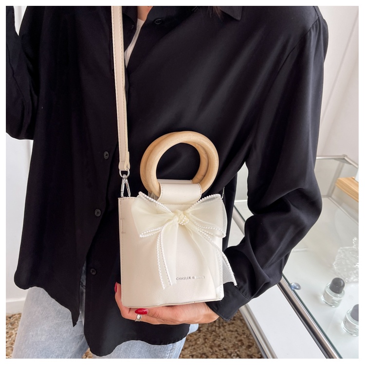 Túi xô đeo vai IELGY cầm tay đính nơ thời trang cho nữ