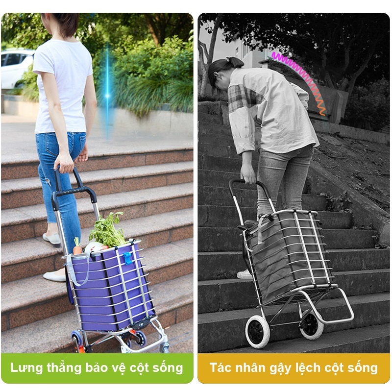 Xe đẩy, Xe kéo đi chợ, 2023 - Chính hãng NIKITA - 2 Bánh 6 Bánh 8 Bánh - Leo cầu thang