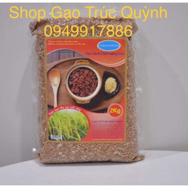 (2kg) Gạo lứt đỏ Điện Biên