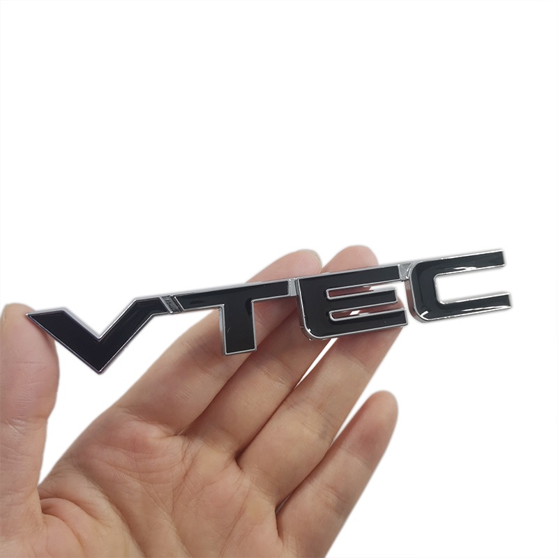 1 X Miếng Dán Kim Loại In Logo VTEC Trang Trí Ô Tô Honda VTEC