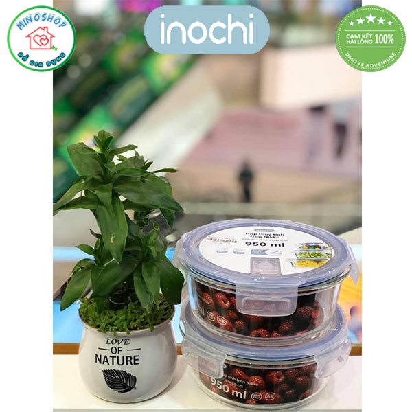 [3 Size] Hộp Thủy Tinh Tròn Đựng Thực Phẩm, Hộp Cấp Đông Nikko Tròn 400ml 620ml 950ml | BigBuy360 - bigbuy360.vn