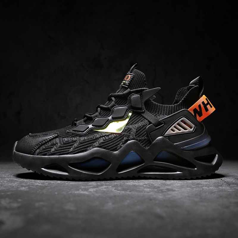 Giày sneaker IELGY thắt dây miệng nông thoáng khí ghép nối màu sắc thời trang cho nam