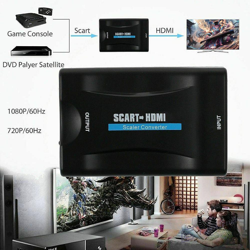 DC Cáp Chuyển Đổi Từ Cổng Scart Sang Hdmi 1080p Cho Hdtv Dvd