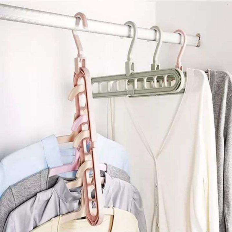 Móc treo quần áo thông minh 9 lỗ