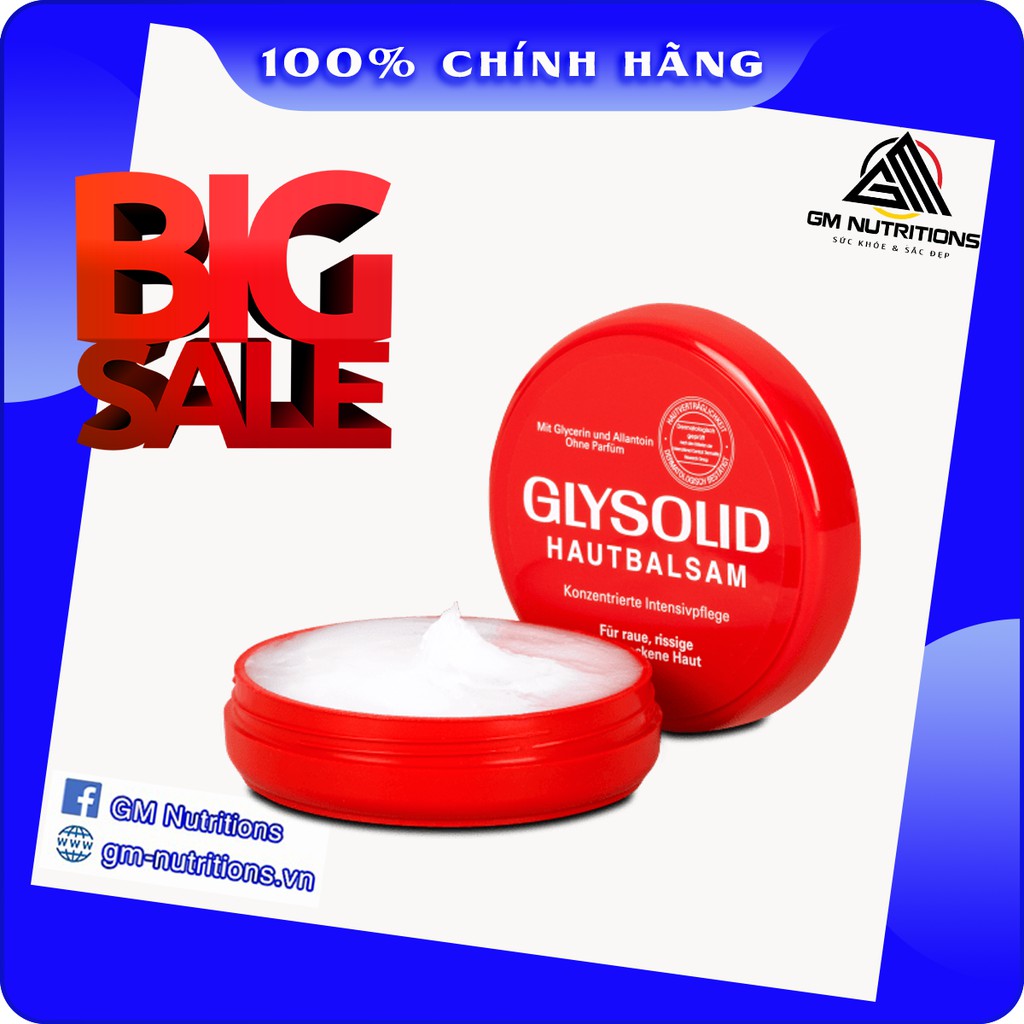 [ NỘI ĐỊA ĐỨC ] Kem chống nẻ Glysolid Hautbalsam 100ml cho da nứt nẻ , á sừng , vảy nến