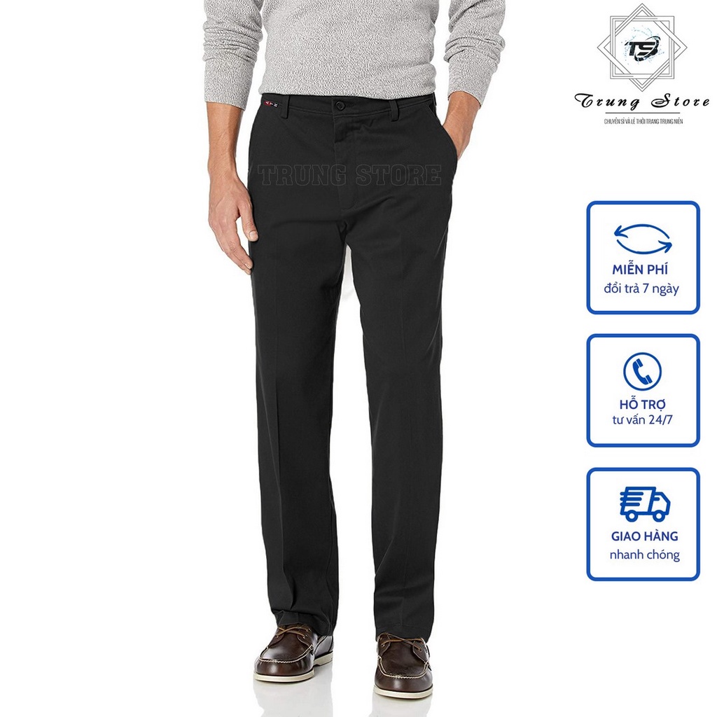 Quần Kaki Nam Trung Niên Hàng Cao Cấp Ống Suông Giá Xưởng, Vải Dày Form Đẹp, Chuẩn Đứng Dáng, Không Nhăn