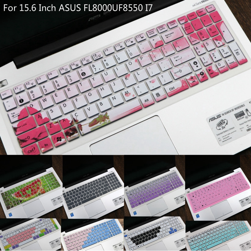 Miếng Dán Bàn Phím Silicon Mềm Siêu Mỏng Cho Laptop Asus Fl8000Uf8550 I7 15.6 Inch