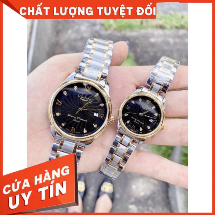 Đồng Hồ Nữ longines Sapphire LG032 Case 28mm Dây Thép 316L Máy Pin Nhật