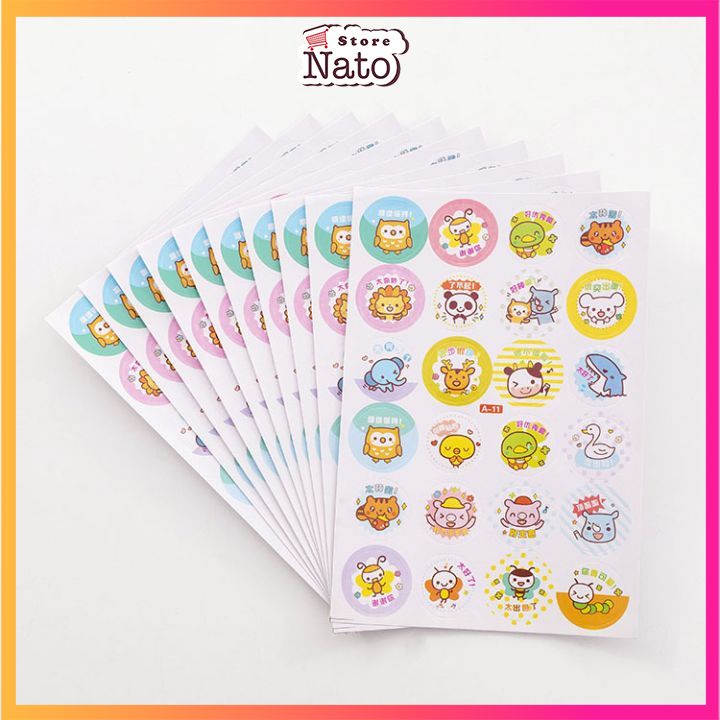 Túi sticker  dán nhiều hình đáng yêu cho bé NATO STK02