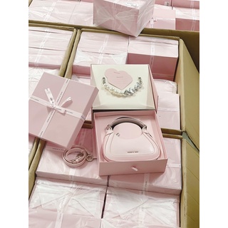 Túi ck mini hobo đen - hồng fullbox