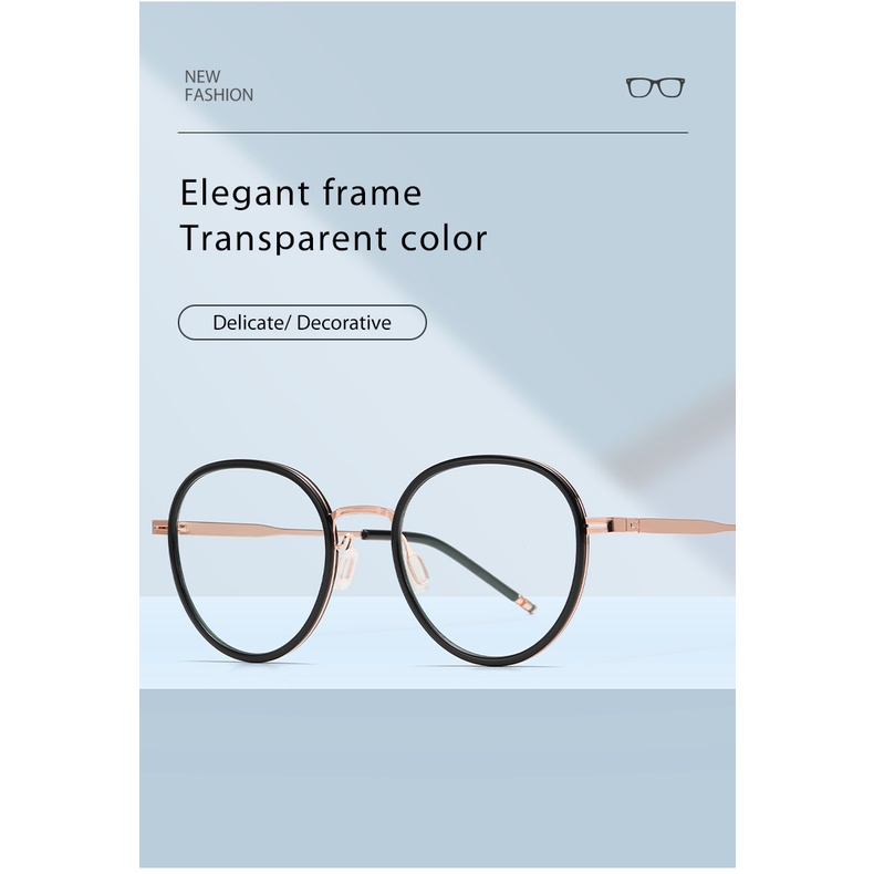 Kính mắt ZELIN TJ819 gọng tròn siêu nhẹ thời trang